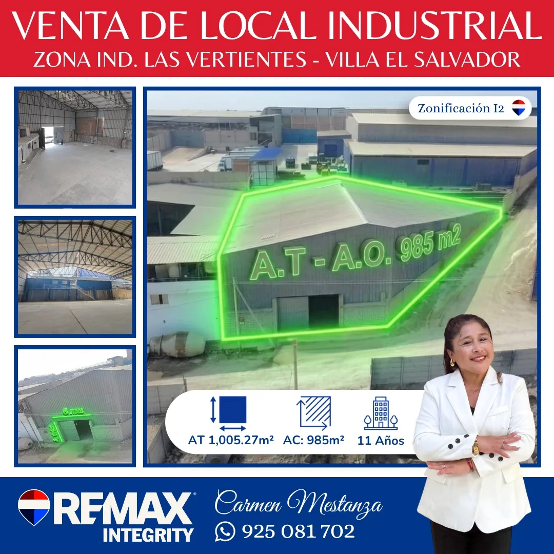 BUSCAS UN LOCAL INDUSTRIAL LISTO PARA OPERAR  Y ESTRATEGICAMENTE UBICADO EN EL SUR DE LIMA?